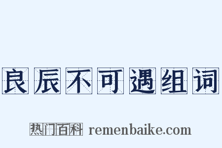 良辰不可遇组词是什么意思的图片